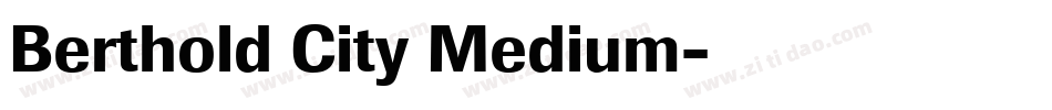 Berthold City Medium字体转换